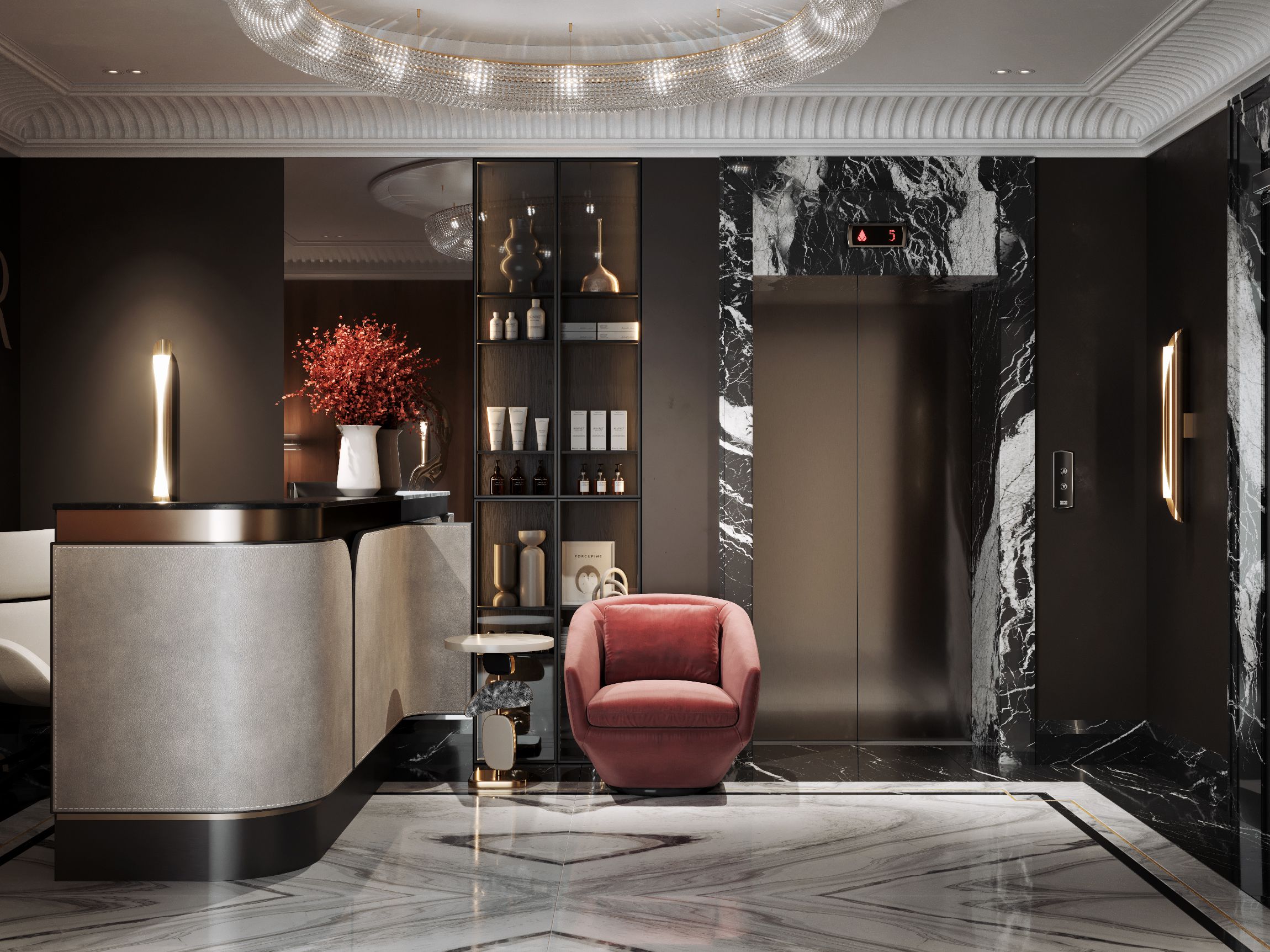 BOUTIQUE HOTEL LOBBY, DUBAI, UAE, 2023